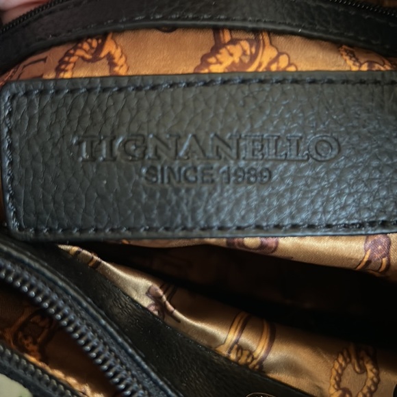 Tignanello Black Suede Shoulder Bag NWT - Picture 9 of 14